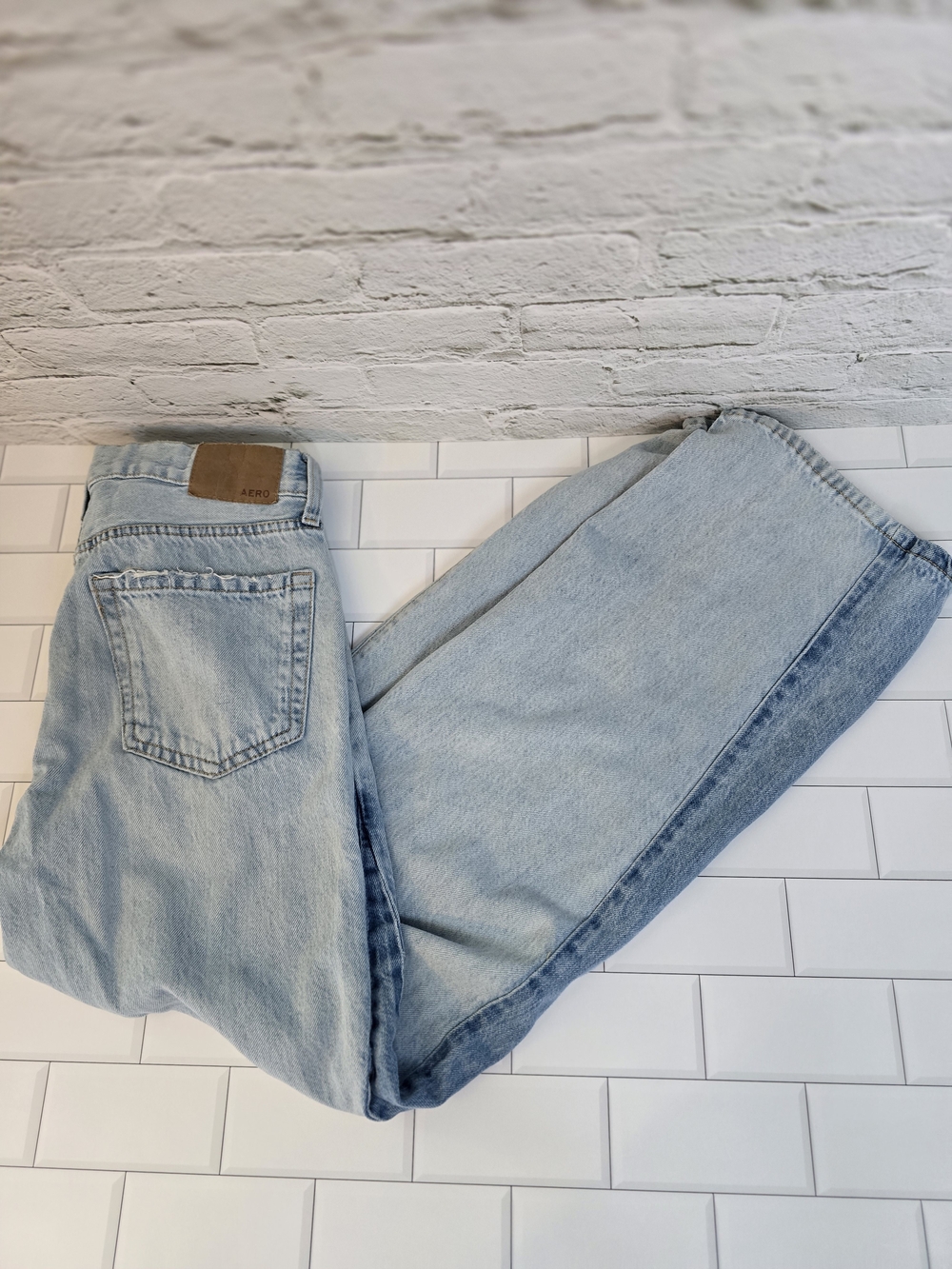 Aeropostale Distressed Light Blue Flare Jeans Sz 2Reg